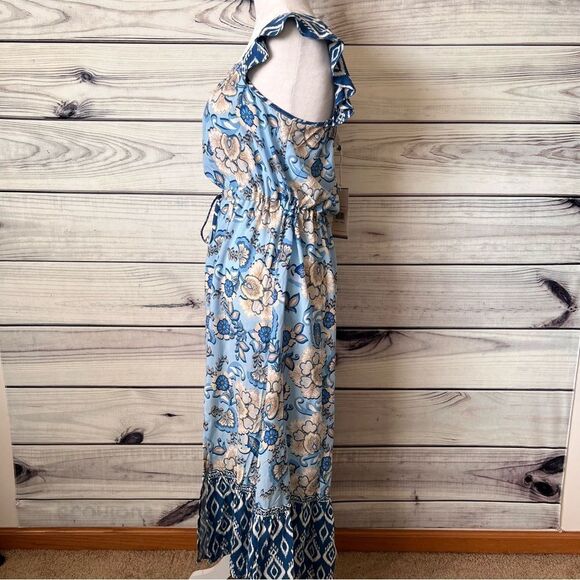 Casa Cabana Blue Paisley Patterned Midi Dress - Picture 7 of 11